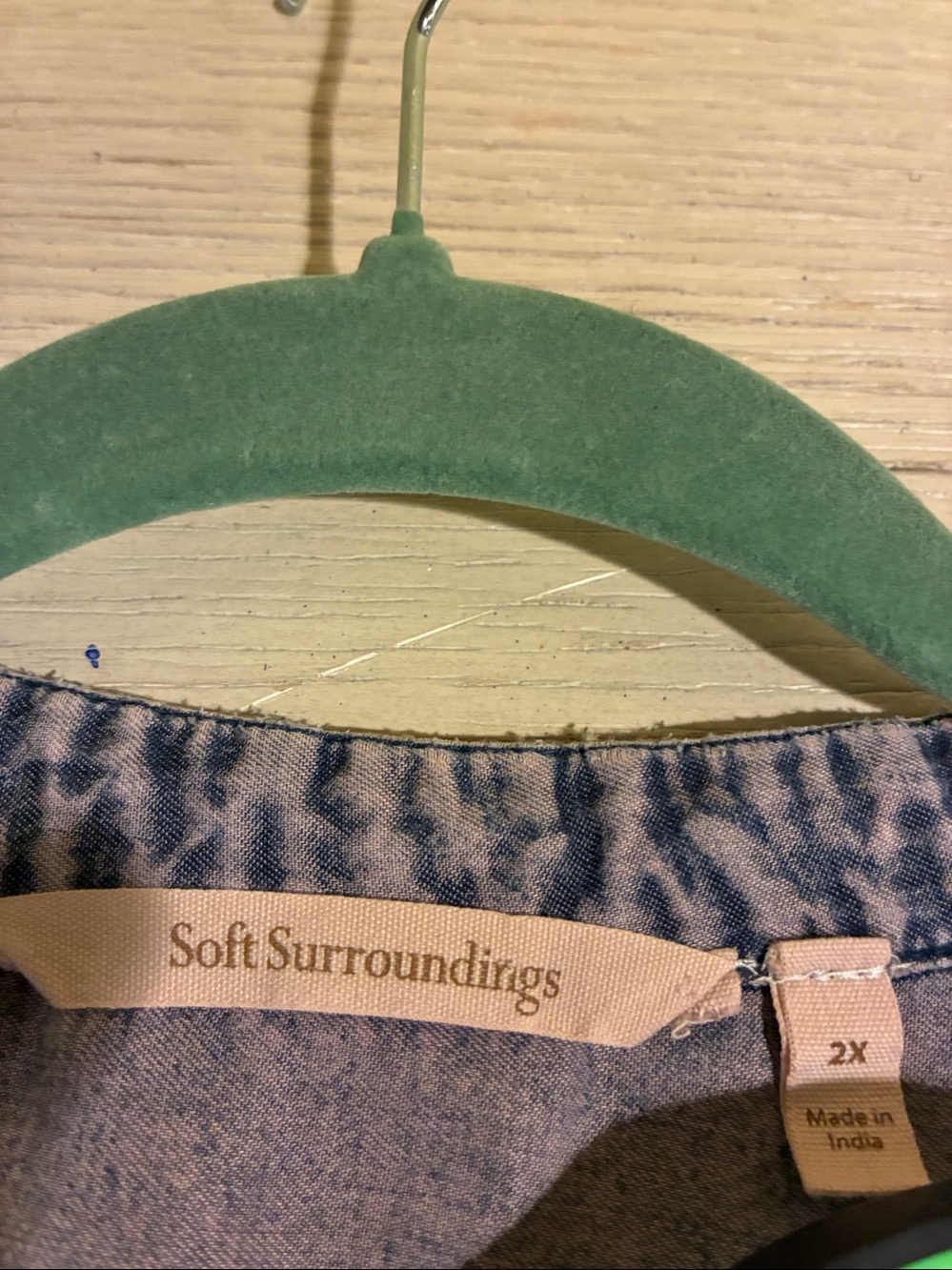 Soft Surroundings Embroidered Gray Womens Tunic - Picture 3 of 10